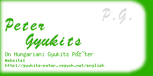 peter gyukits business card